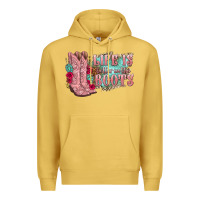 Antique Gold life is better in the boots Premium Hoodie - texasbilliewilder