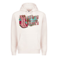 Pale Pink life is better in the boots Premium Hoodie - texasbilliewilder