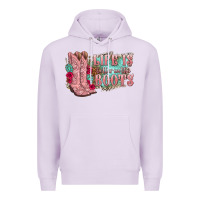 Lilac life is better in the boots Premium Hoodie - texasbilliewilder
