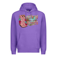 Purple life is better in the boots Premium Hoodie - texasbilliewilder