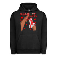 Pigment Black Bright Red I Have Two Moods Afro Girl Sneakers Urban Hoodie - texasbilliewilder