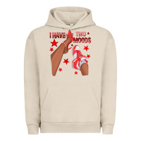 Pigment French Oak Bright Red I Have Two Moods Afro Girl Sneakers Urban Hoodie - texasbilliewilder