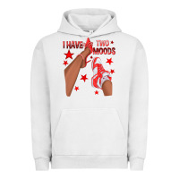 Pigment Lunar Rock Bright Red I Have Two Moods Afro Girl Sneakers Urban Hoodie - texasbilliewilder