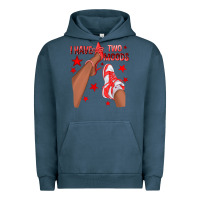 Pigment Midnight Navy Bright Red I Have Two Moods Afro Girl Sneakers Urban Hoodie - texasbilliewilder