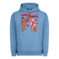Pigment Pebble Blue Bright Red I Have Two Moods Afro Girl Sneakers Urban Hoodie - texasbilliewilder
