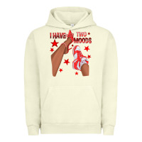 Pigment Pistachio Bright Red I Have Two Moods Afro Girl Sneakers Urban Hoodie - texasbilliewilder