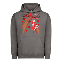 Pigment Tornado Bright Red I Have Two Moods Afro Girl Sneakers Urban Hoodie - texasbilliewilder