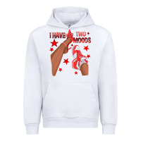 White Bright Red I Have Two Moods Afro Girl Sneakers Urban Hoodie - texasbilliewilder