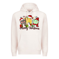 Pale Pink merry christmas tooth Premium Hoodie - Zillion Design Studio