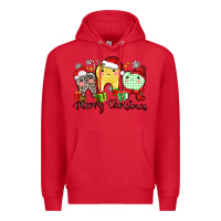 Red merry christmas tooth Premium Hoodie - Zillion Design Studio