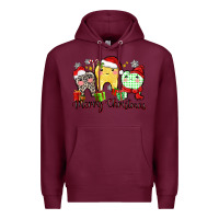 Burgundy merry christmas tooth Premium Hoodie - Zillion Design Studio