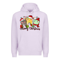 Lilac merry christmas tooth Premium Hoodie - Zillion Design Studio