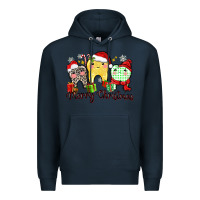 Navy merry christmas tooth Premium Hoodie - Zillion Design Studio
