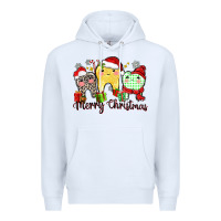 White merry christmas tooth Premium Hoodie - Zillion Design Studio