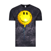 Cloud Black Balloon smile Vintage Tee - Artiststas