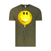 Vintage Olive Balloon smile Vintage Tee - Artiststas