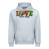 Heather Grey Love Came Down Baby Jesus Christmas Urban Hoodie - RanaPortraitStore