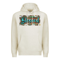 Oatmeal Heather Blessed With Daisy And Leopard Premium Hoodie - RanaPortraitStore
