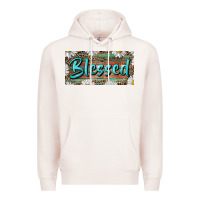 Pale Pink Blessed With Daisy And Leopard Premium Hoodie - RanaPortraitStore