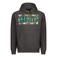 Smoke Blessed With Daisy And Leopard Premium Hoodie - RanaPortraitStore