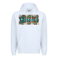 White Blessed With Daisy And Leopard Premium Hoodie - RanaPortraitStore