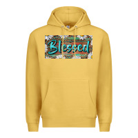 Antique Gold Blessed With Daisy And Leopard Premium Hoodie - RanaPortraitStore