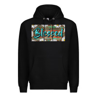 Black Blessed With Daisy And Leopard Premium Hoodie - RanaPortraitStore