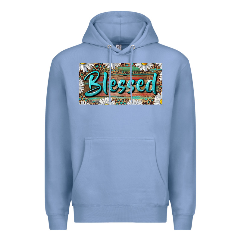 Blessed With Daisy And Leopard Premium Hoodie by RanaPortraitStore | Teevron