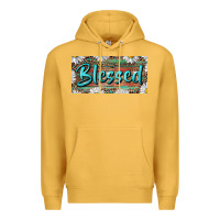 Mustard Blessed With Daisy And Leopard Premium Hoodie - RanaPortraitStore