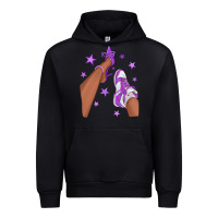 Black Purple Afro Girl Sneakers and Heels Urban Hoodie - texasbilliewilder