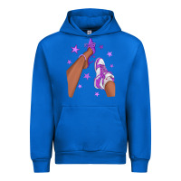 Cobalt Purple Afro Girl Sneakers and Heels Urban Hoodie - texasbilliewilder