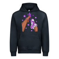 Navy Purple Afro Girl Sneakers and Heels Urban Hoodie - texasbilliewilder