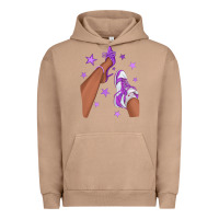 Pigment Burro Purple Afro Girl Sneakers and Heels Urban Hoodie - texasbilliewilder