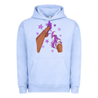 Pigment Grape Ice Purple Afro Girl Sneakers and Heels Urban Hoodie - texasbilliewilder