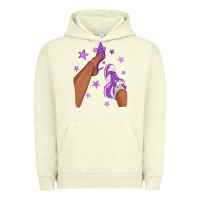 Pigment Pistachio Purple Afro Girl Sneakers and Heels Urban Hoodie - texasbilliewilder