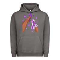 Pigment Tornado Purple Afro Girl Sneakers and Heels Urban Hoodie - texasbilliewilder