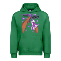 Emerald Purple I Have Two Moods Afro Girl Sneakers Urban Hoodie - texasbilliewilder