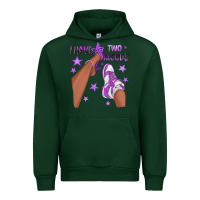 Forest Green Purple I Have Two Moods Afro Girl Sneakers Urban Hoodie - texasbilliewilder