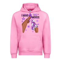 Fuchsia Pink Purple I Have Two Moods Afro Girl Sneakers Urban Hoodie - texasbilliewilder