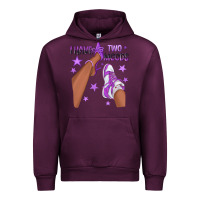 Mauve Wine Purple I Have Two Moods Afro Girl Sneakers Urban Hoodie - texasbilliewilder