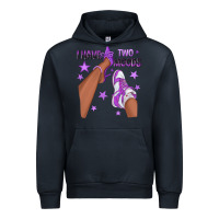 Navy Purple I Have Two Moods Afro Girl Sneakers Urban Hoodie - texasbilliewilder