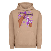 Pigment Burro Purple I Have Two Moods Afro Girl Sneakers Urban Hoodie - texasbilliewilder