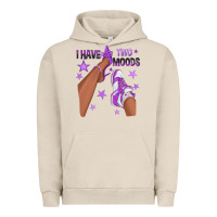 Pigment French Oak Purple I Have Two Moods Afro Girl Sneakers Urban Hoodie - texasbilliewilder