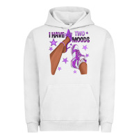 Pigment Lunar Rock Purple I Have Two Moods Afro Girl Sneakers Urban Hoodie - texasbilliewilder