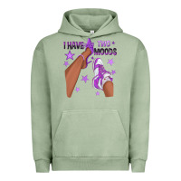 Pigment Oil Green Purple I Have Two Moods Afro Girl Sneakers Urban Hoodie - texasbilliewilder