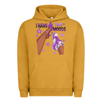 Pigment Peanut Butter Purple I Have Two Moods Afro Girl Sneakers Urban Hoodie - texasbilliewilder
