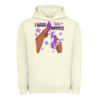 Pigment Pistachio Purple I Have Two Moods Afro Girl Sneakers Urban Hoodie - texasbilliewilder