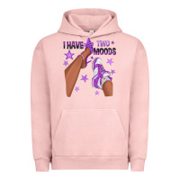 Pigment Salmon Purple I Have Two Moods Afro Girl Sneakers Urban Hoodie - texasbilliewilder