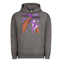 Pigment Tornado Purple I Have Two Moods Afro Girl Sneakers Urban Hoodie - texasbilliewilder