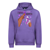 Tulip Purple I Have Two Moods Afro Girl Sneakers Urban Hoodie - texasbilliewilder